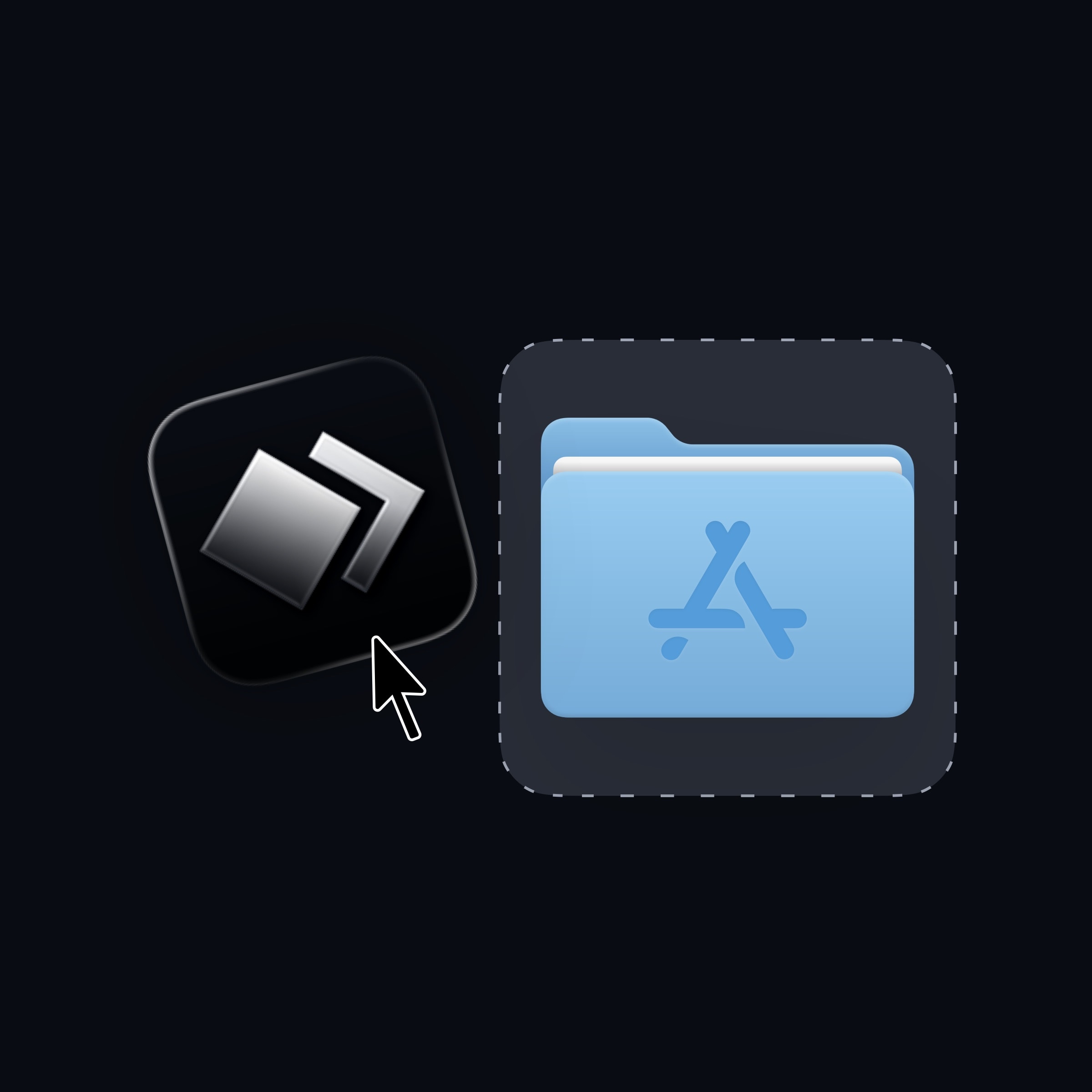Dragging Sequence into the macOS Applications folder
